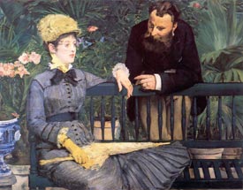 Romantic Art - Manet - In The Conservatory