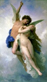 Romantic Art Psyche et L'Amour by William-Adolphe Bouguereau (1889)